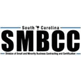 South Carolina SMBCC logo with text: "Division of Small and Minority Business Contracting and Certification.